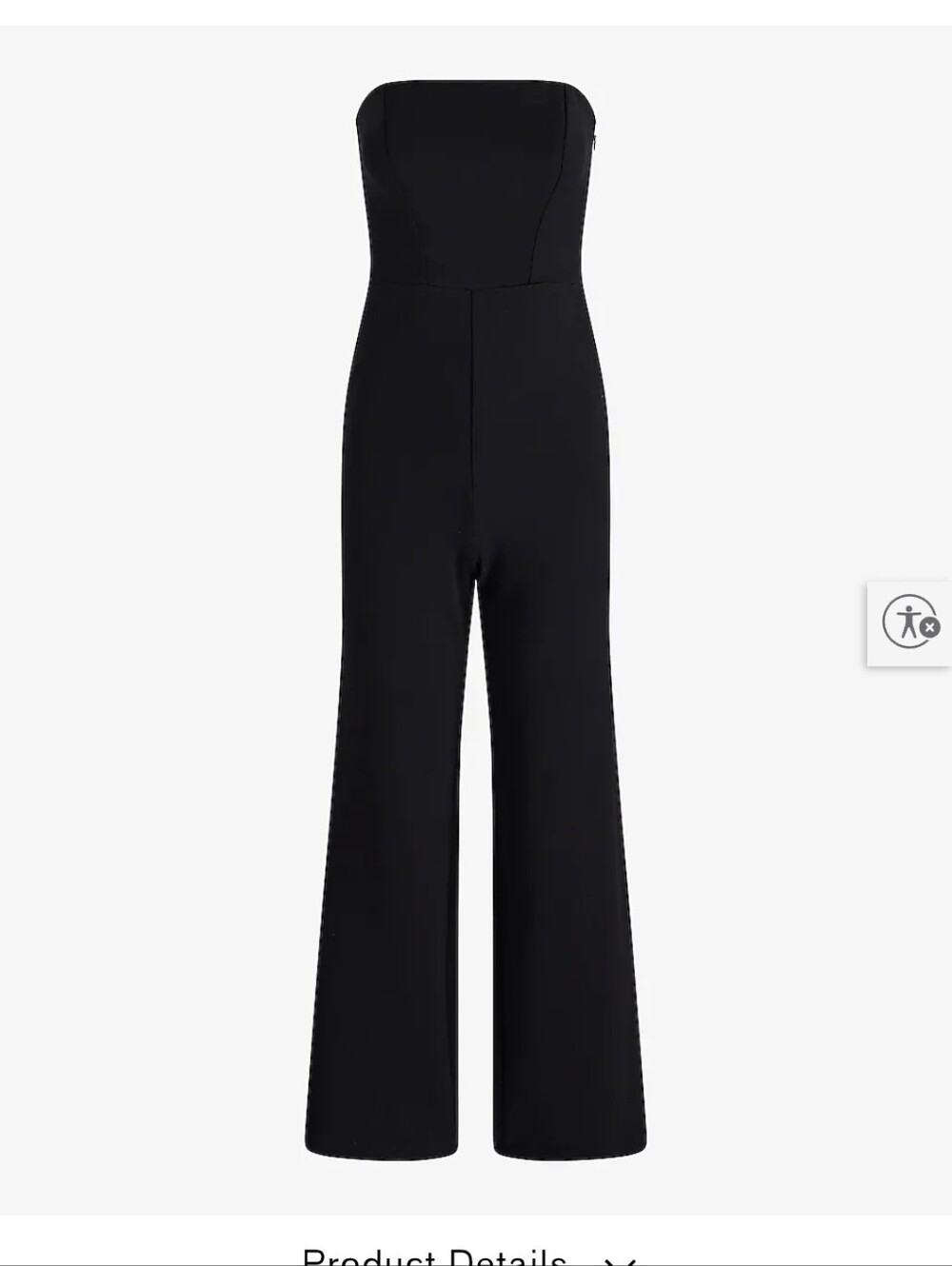 Express Black Strapless Wide-Leg Jumpsuit with Pockets